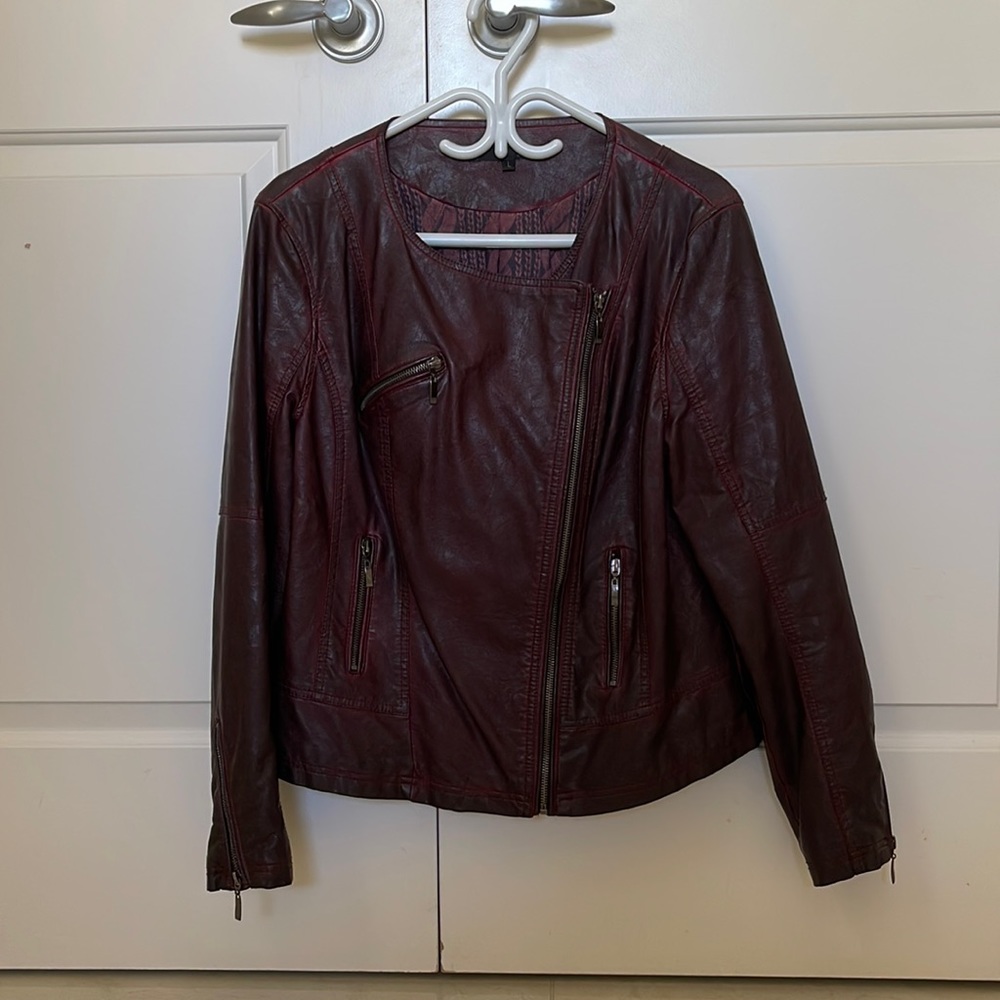Ness vegan leather moto jacket